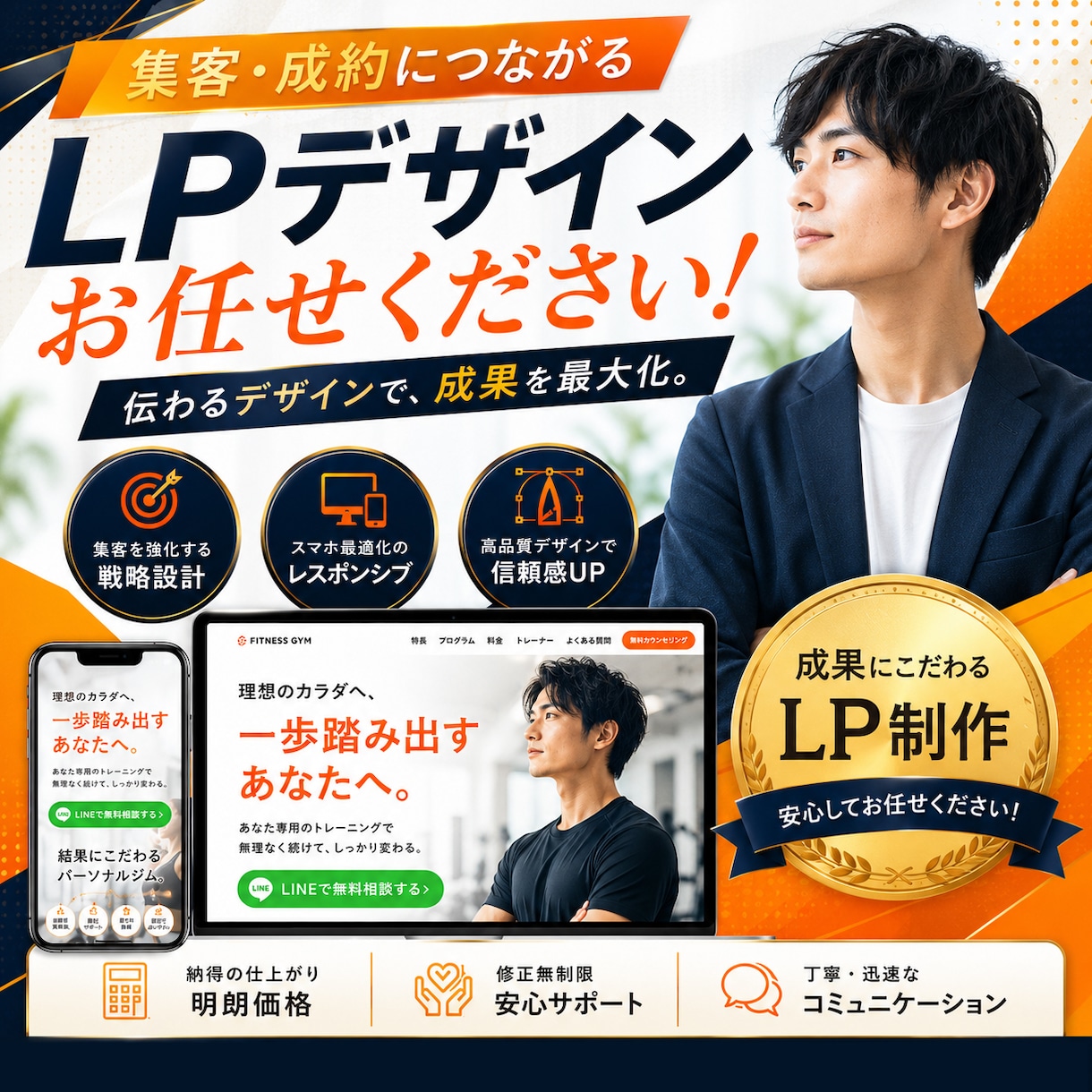 LPデザイン制作｜高級感×CV導線で反応を高めます “綺麗”だけで終わらないLPへ、SNS流入を想定したCV設計 イメージ1