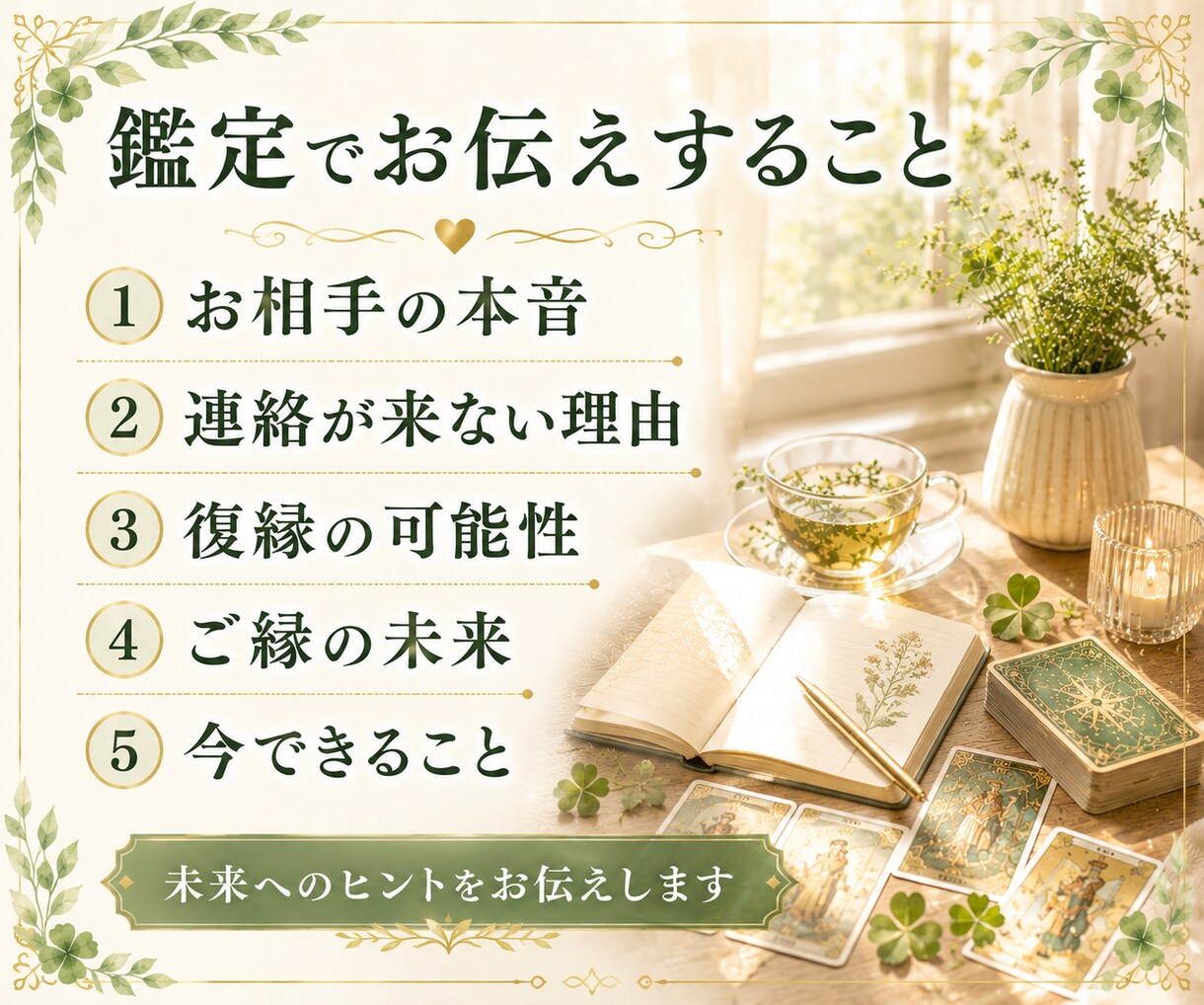 復縁できる？連絡が来ないお相手の本音を視ます 音信不通・既読無視・未読無視・相手の本音・今後の流れ・不倫 イメージ3