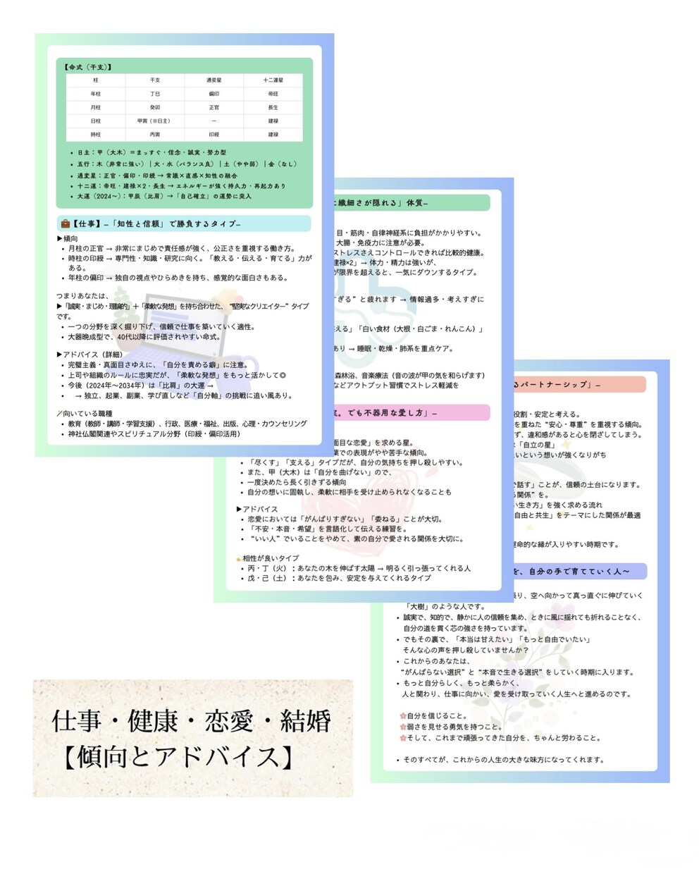 五行診断で、あなたの人生の方向を示します あなたの強みと未来が見える“本格的な気の処方箋” イメージ5