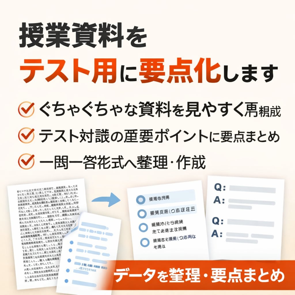 レポートや資料を見やすく要約します 読みにくい資料を読みやすい形に再構成！ イメージ1