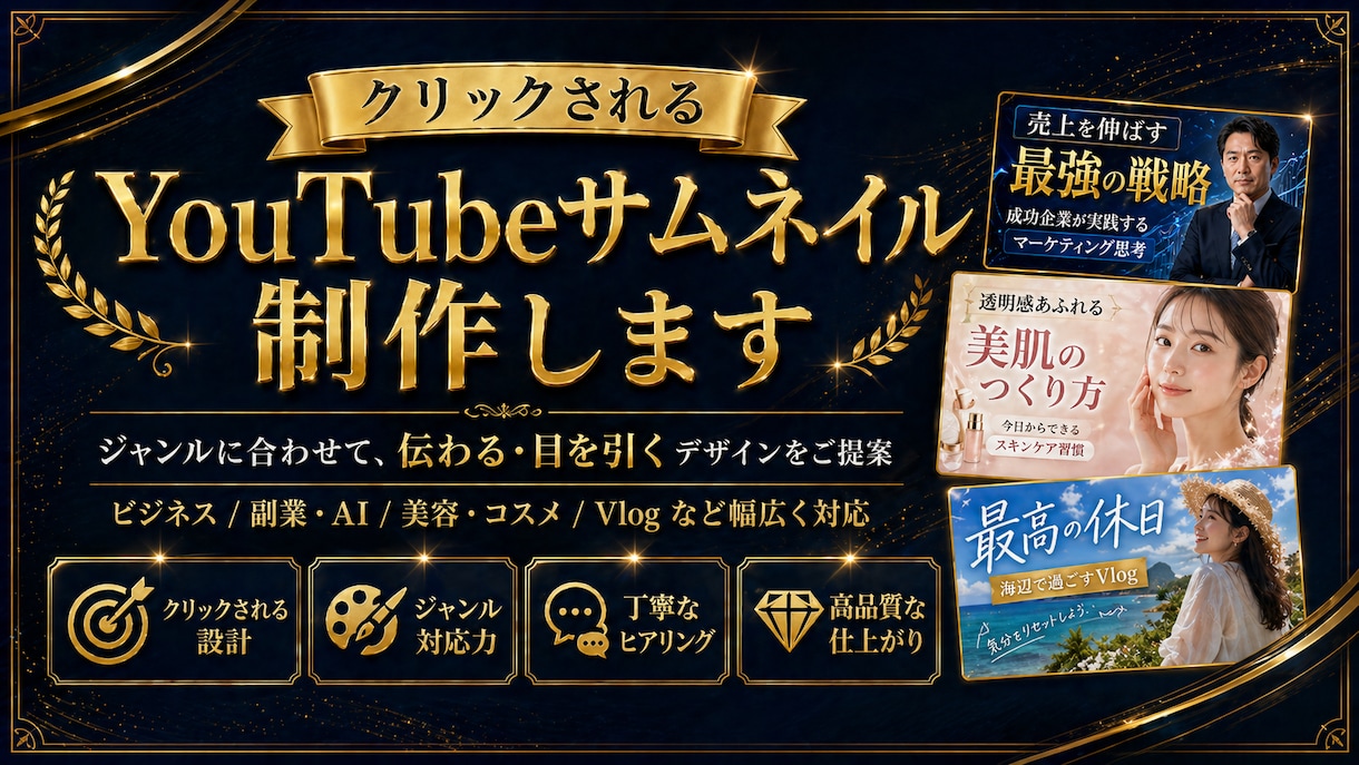 クリックされるYouTubeサムネを制作します スマホで伝わる文字設計とクリックされる構成 イメージ1