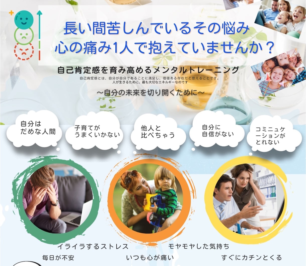 個性診断し、まずは、自分を知ることからはじめます メンタルトレーナー4児の母がさまざまな視点でお話しします。 イメージ3