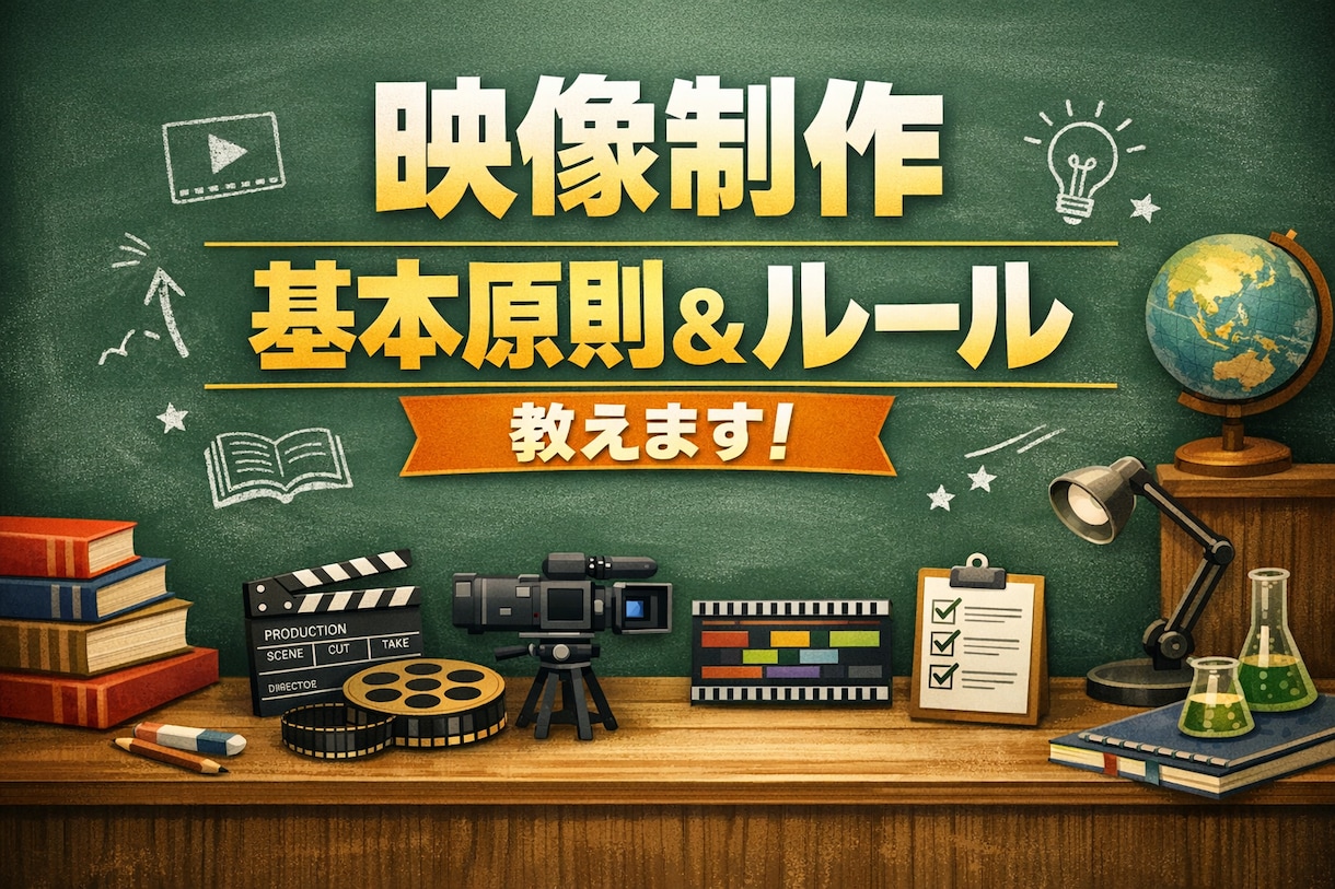 映像・動画制作の基本のルール・原則を教えます 【伝わる映像】これだけ覚えていれば映像の基本原則がわかります イメージ1