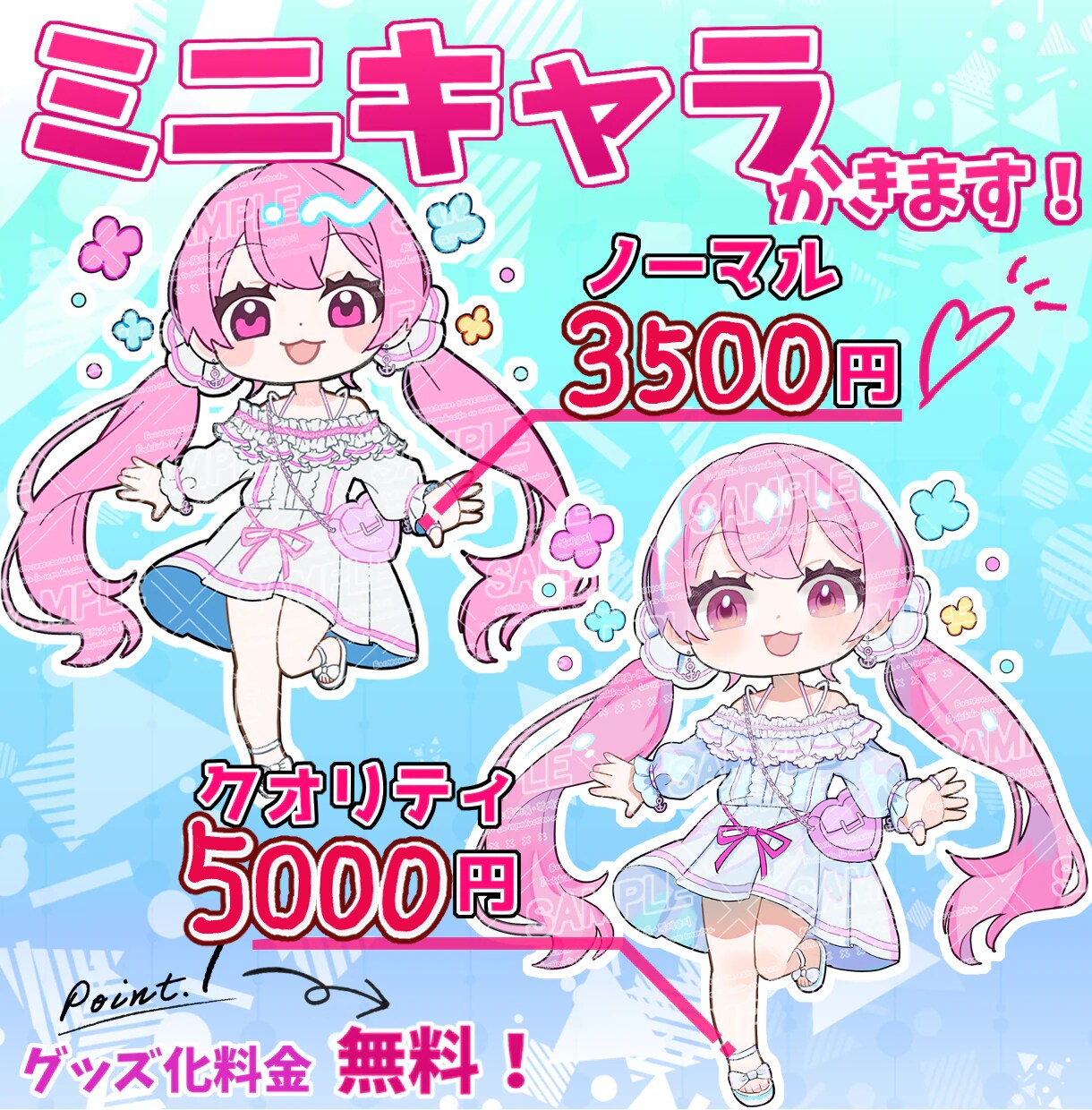 かわいいミニキャラ描きます アイコン・グッズに最適！SDキャラをお届けします イメージ1