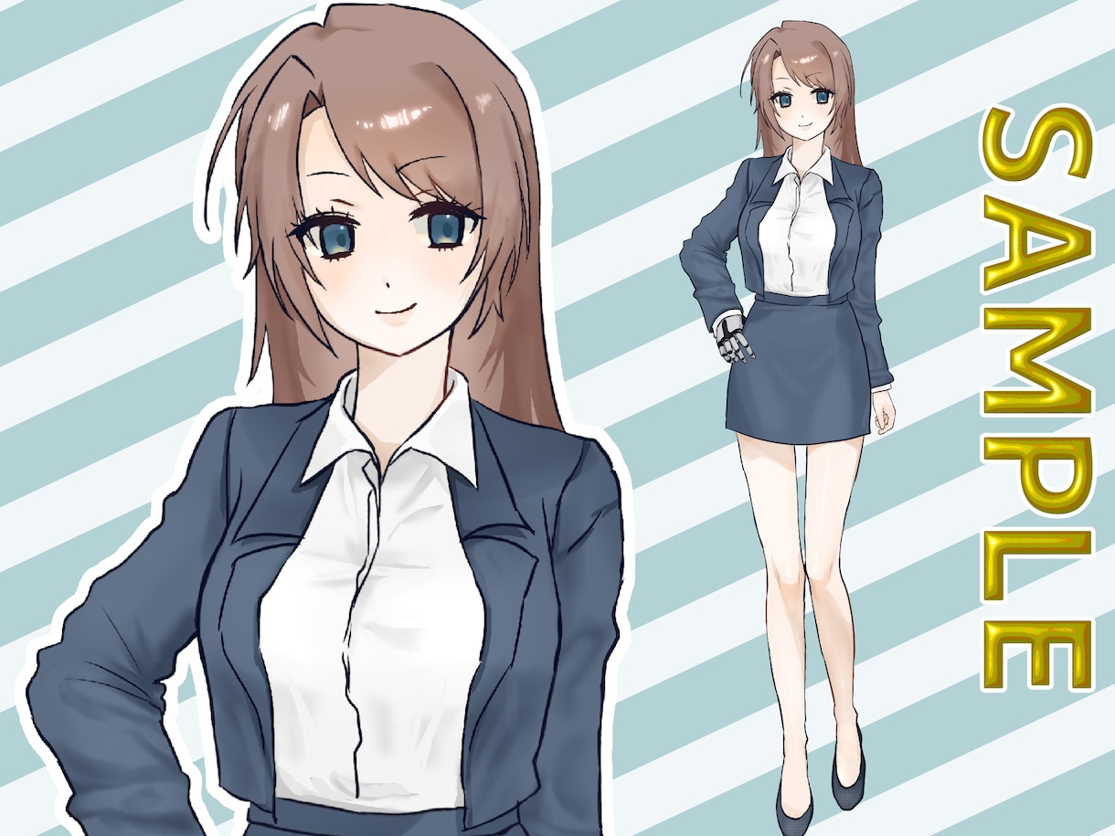 女性キャラクター専用】魅力的な立ち絵を描きます TRPGや歌い手を始めたい方にお手頃な値段で立ち絵制作します イメージ4