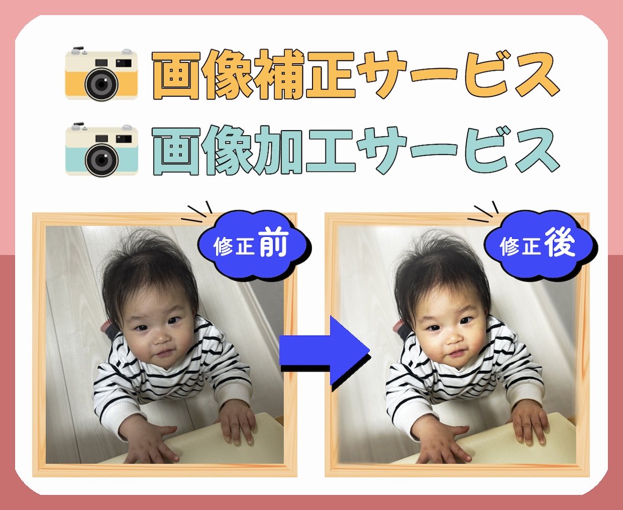 画像補正（レタッチ）・画像加工をお手伝いします トリミング、遠近・位置調整、明るさ補正、肌荒れ修正など イメージ1