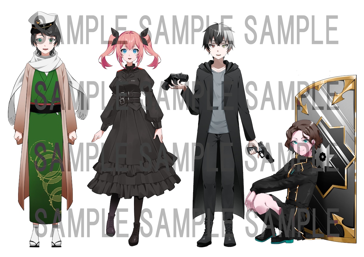 IRIAMやTRPGなどの立ち絵をお描きします キャラクターデザインのみもOK イメージ3