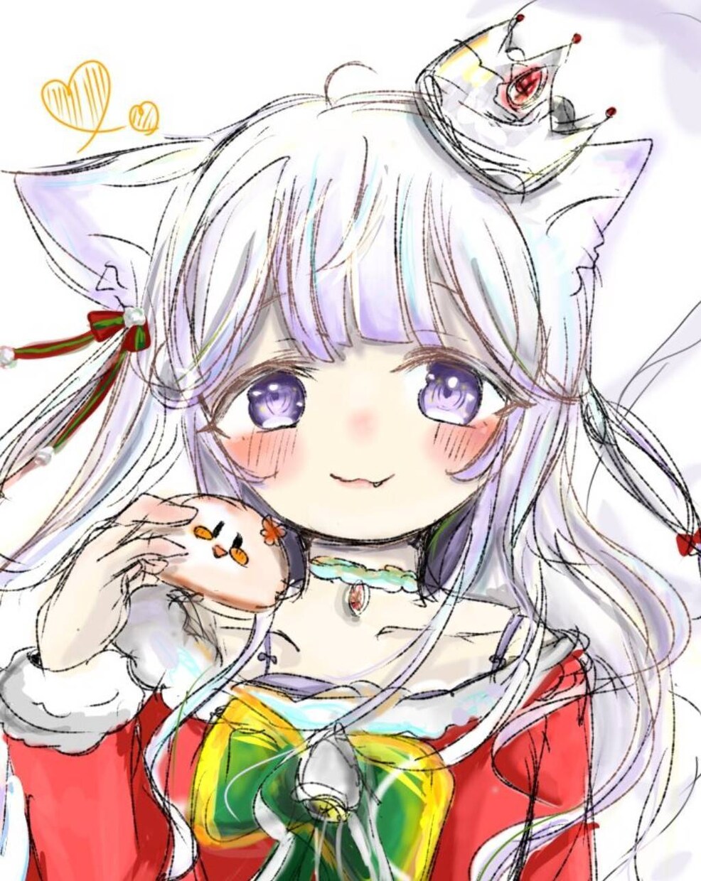 ふわふわかわいいイラスト描きます 柔らかい雰囲気の女の子やかあいい衣装描くのが好き イメージ5