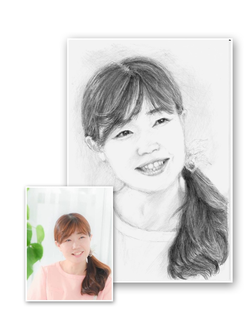 お写真からやさしい雰囲気のリアルな肖像画を描きます （鉛筆・色鉛筆）　プレゼント　アイコン　記念に イメージ3