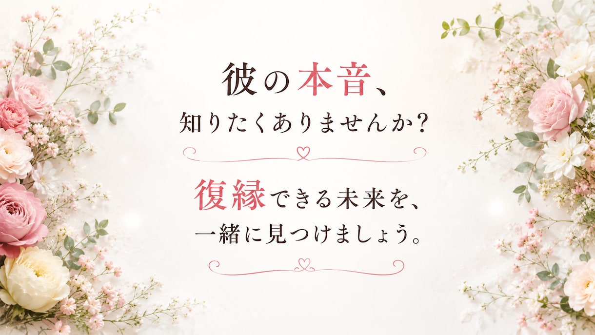 音信不通の彼の本音と復縁の未来を鑑定します 連絡がない理由とこれからの未来を深掘り イメージ5