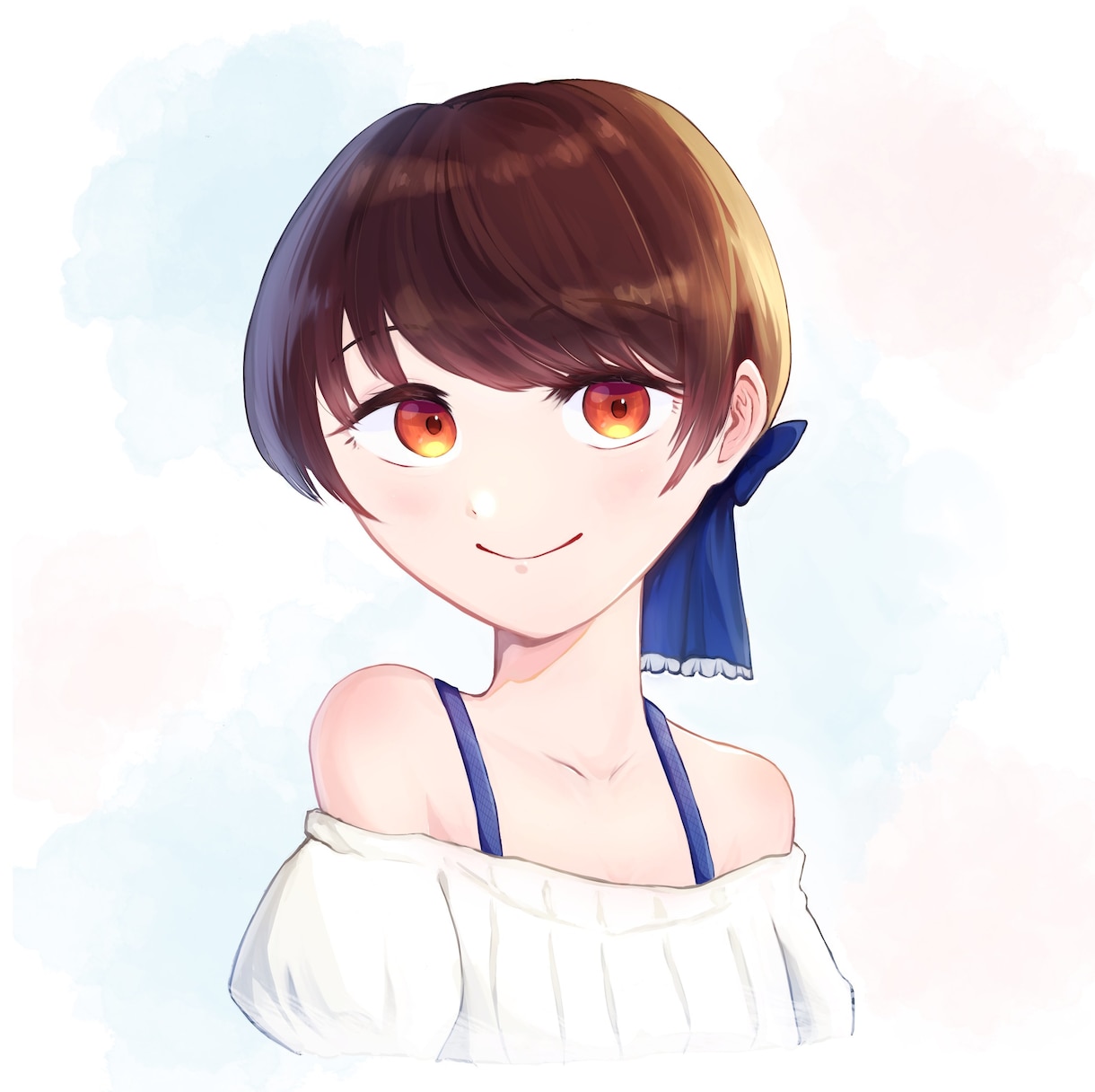 とぅる目がポイントのイラスト作成します VTuberの方もぜひ！女の子特化型イラストレーターです イメージ6