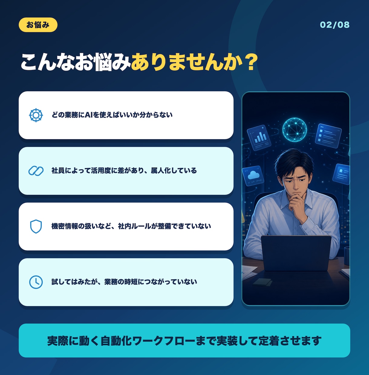 ChatGPT・Claudeの業務導入を支援します プロンプト整備から自動化まで、使われる形で定着支援 イメージ2