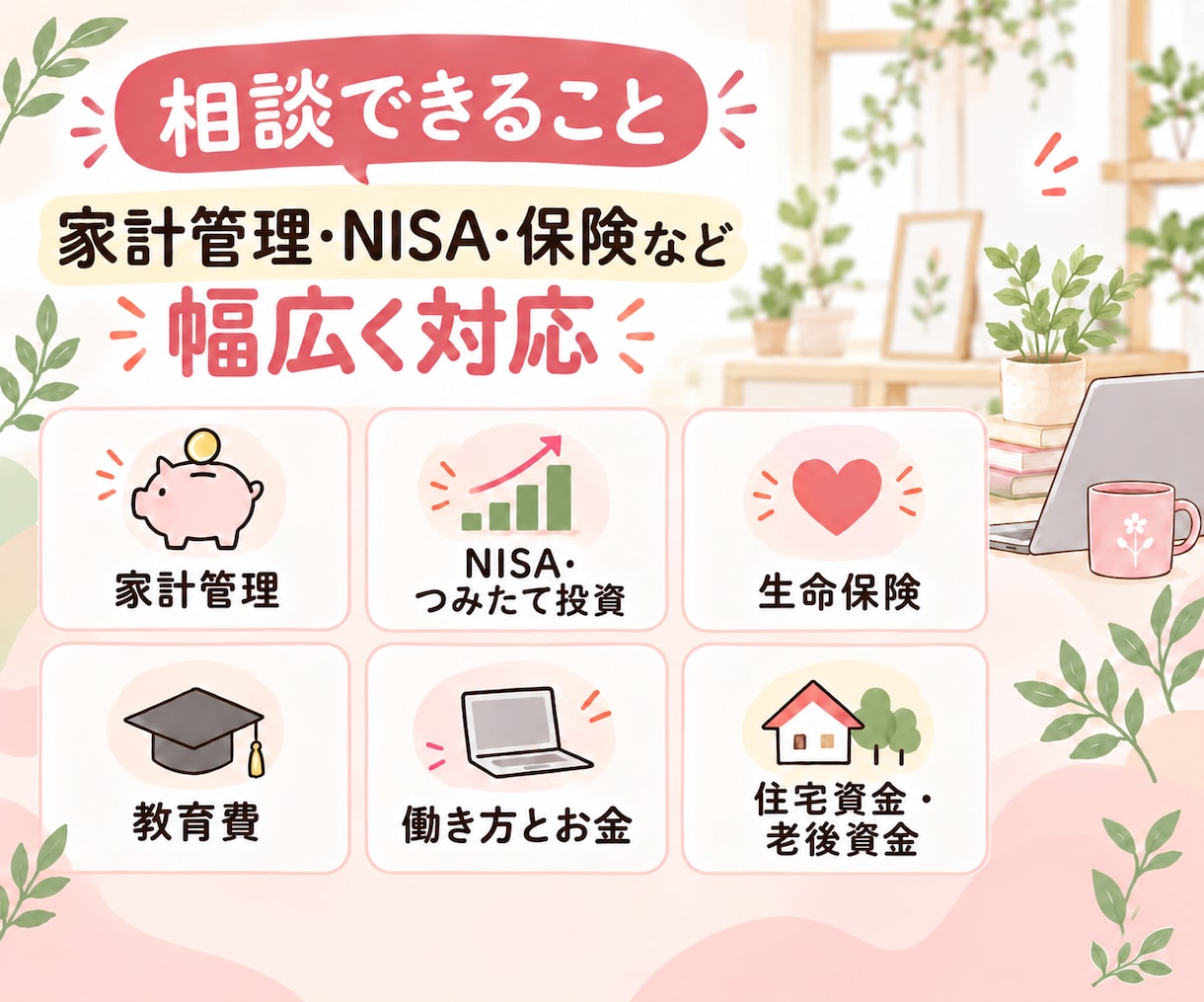 FPが親身に聞き、お金の不安を解消します 家計管理・NISA・生命保険etc…お金の相談を気軽に！ イメージ3