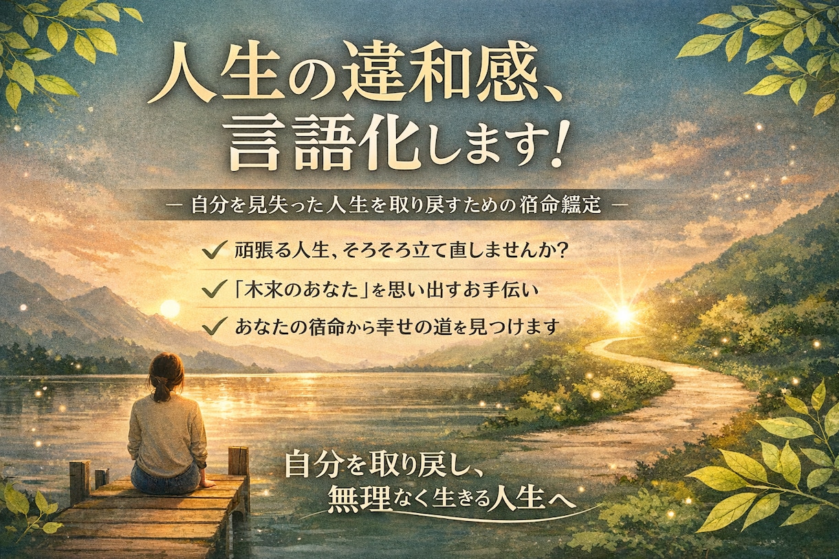 あなたの人生の“違和感” 言語化します 私の鑑定でわかるのは「当たる/当たらない」ではありません！ イメージ1