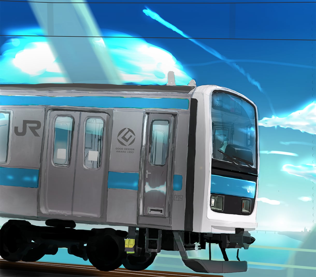 電車のイラストを背景付きで描きます 電車のイラストが欲しい方、お任せ下さい！ イメージ10