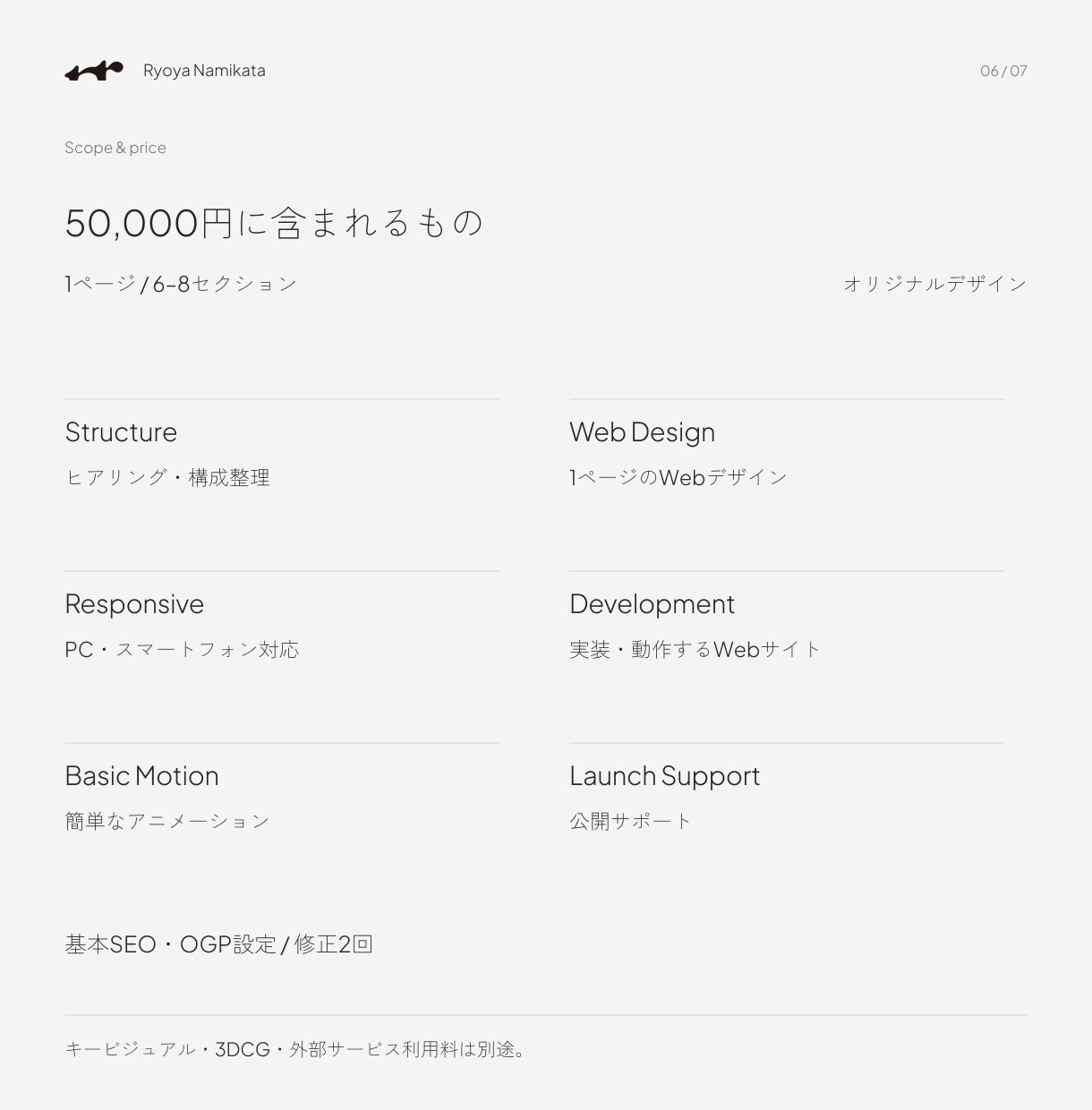 ブランド・店舗向けホームページを制作します 1ページのホームページを構成から公開まで一貫制作 イメージ6