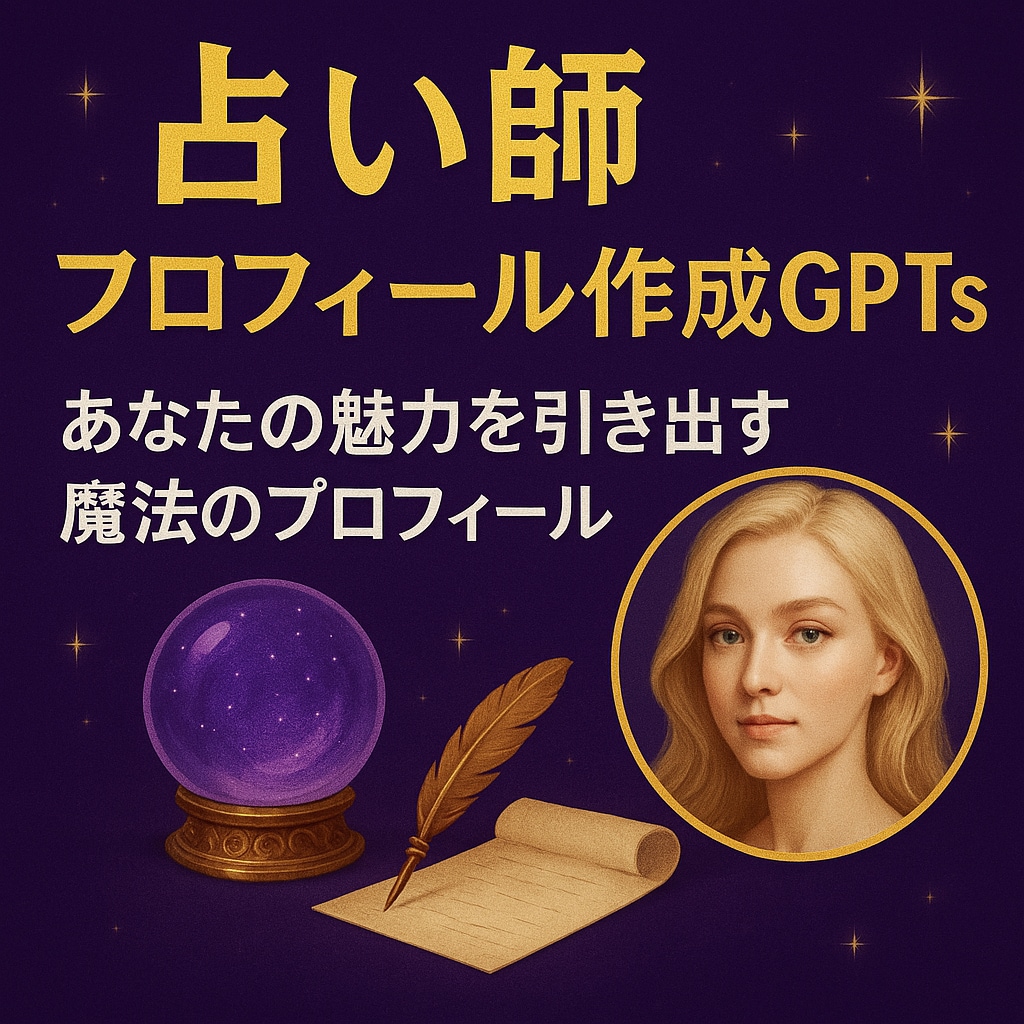 占い師様向けプロフィールGPTs提供します 魅力が伝わる文章をツールで簡単作成！ イメージ1