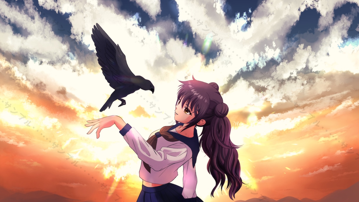 ご希望のイメージに合わせた一枚絵お描きします 歌ってみたイラスト、オリジナル小説表紙絵など イメージ1