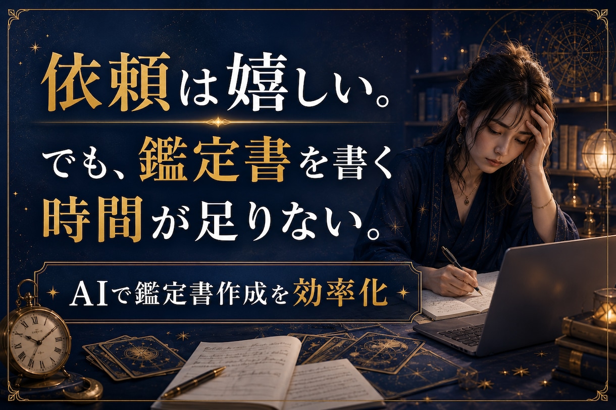 占い師向けAI鑑定書PDF作成テンプレ一式渡します 鑑定書作成をAIで時短し丁寧に整えます イメージ2