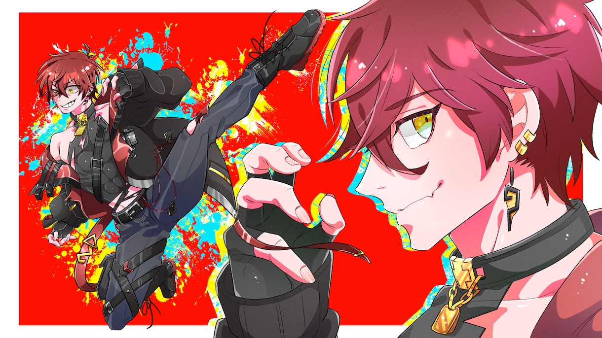 パキッとカラフルな絵柄で一枚絵を描きます まずはお気軽にご相談ください！貴方のイメージを一枚絵に！ イメージ8