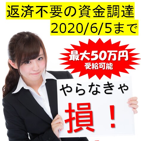 コロナでしんどい今！返済不要の補助金教えます 最大50万円の返済不要の補助金！やらなきゃ損ですよ！ イメージ1