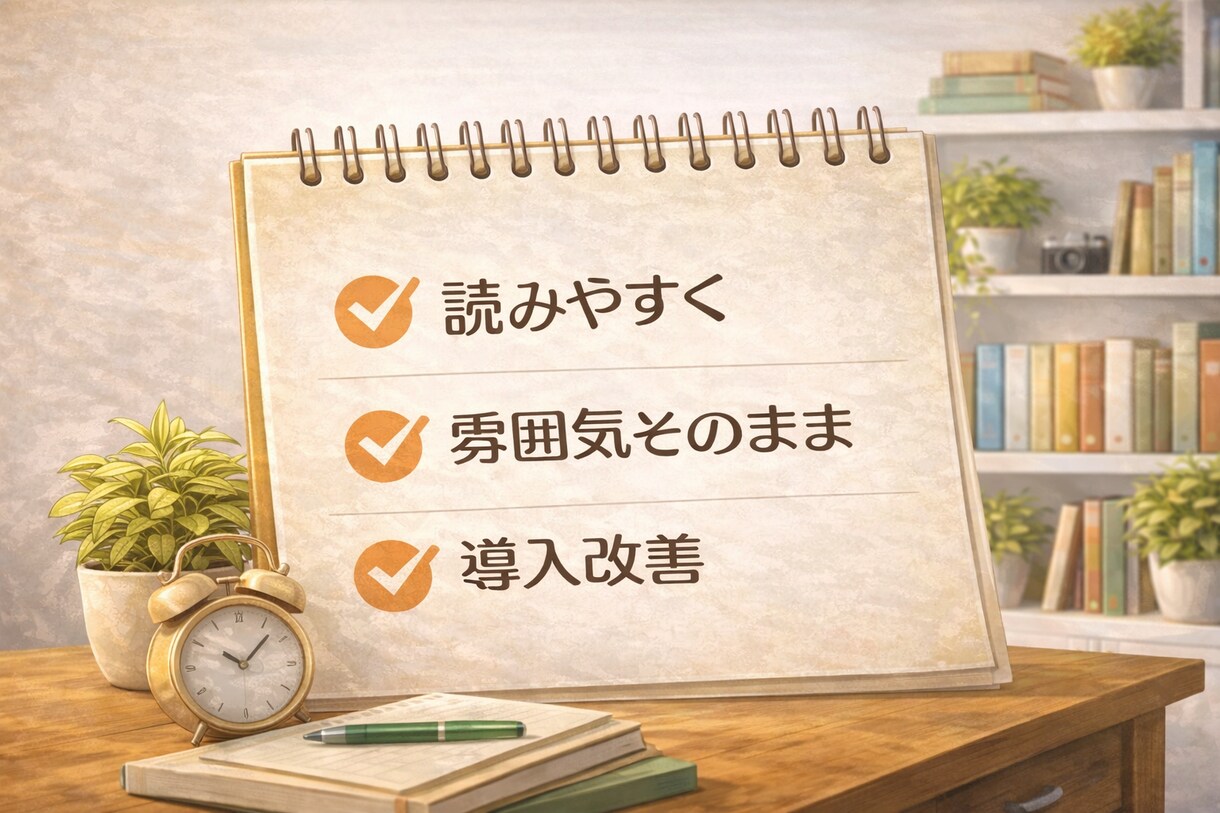 note記事リライト｜読みやすく整えます 雰囲気はそのまま、想いが伝わる形に イメージ2