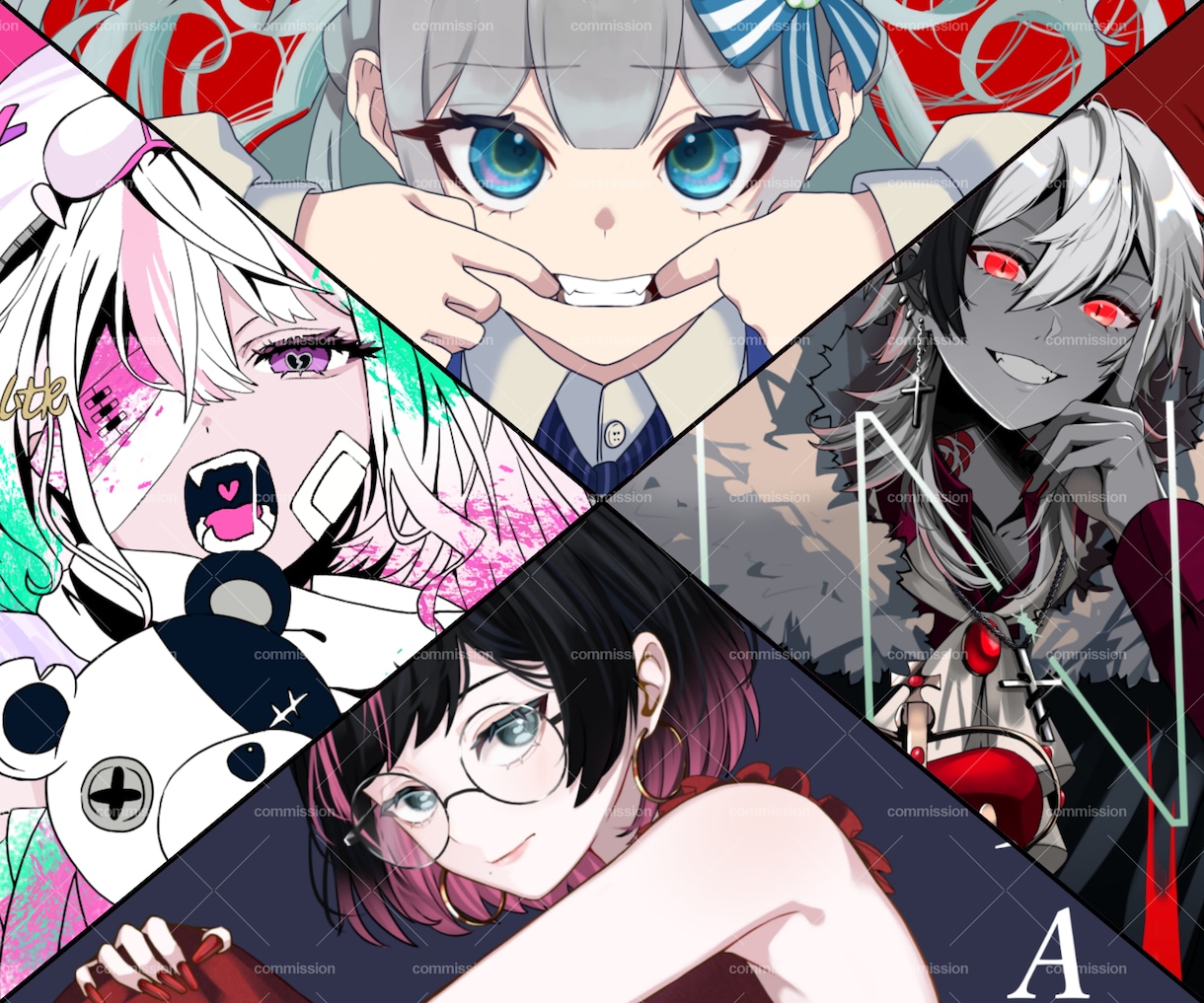 シンプルな料金設定で多用途イラスト作成いたします 歌ってみた／配信サムネイル／アイコン／1枚絵お描きします！ イメージ1