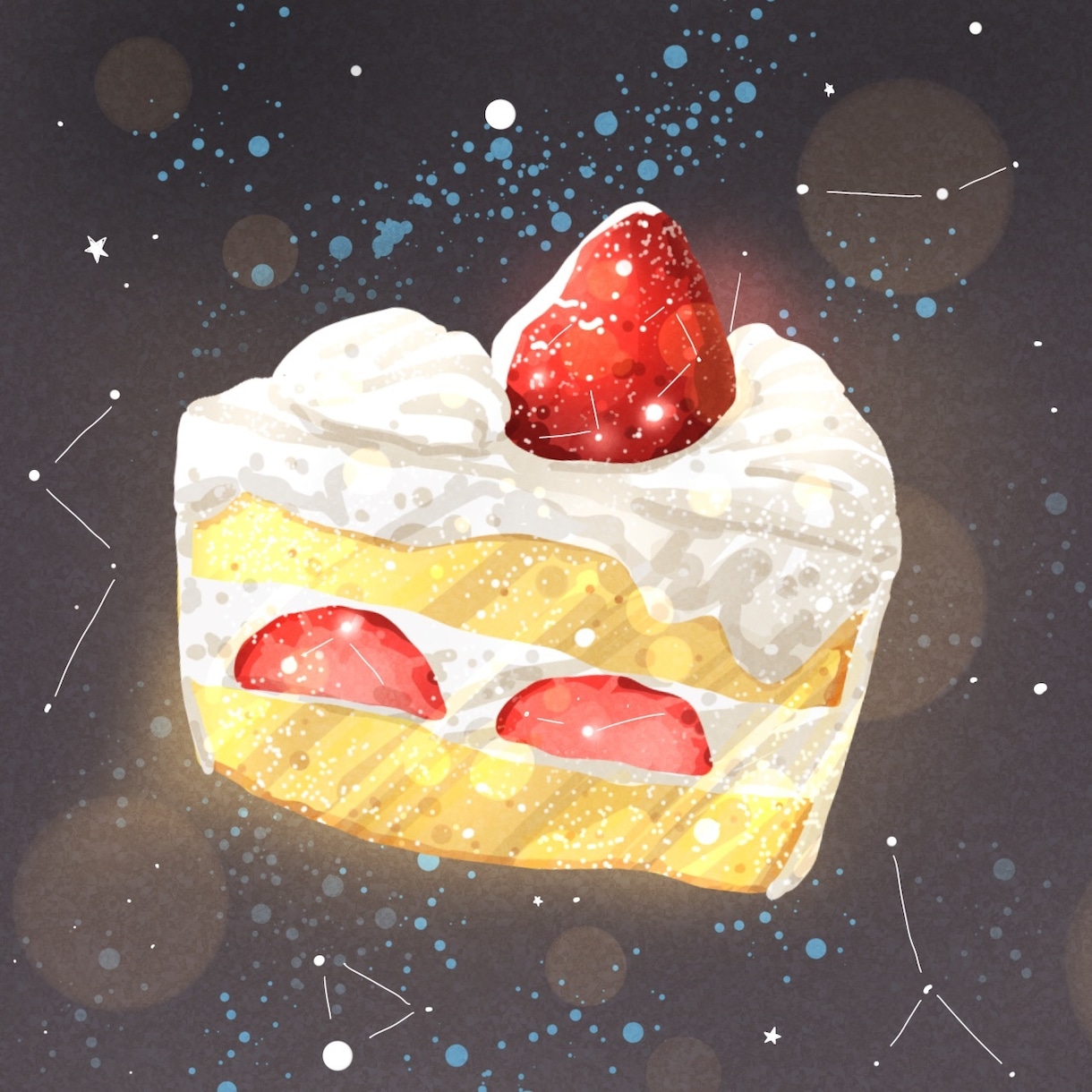キラキラ光る食べ物描きます 映えるきれいな食べ物イラストお求めの方へ イメージ1