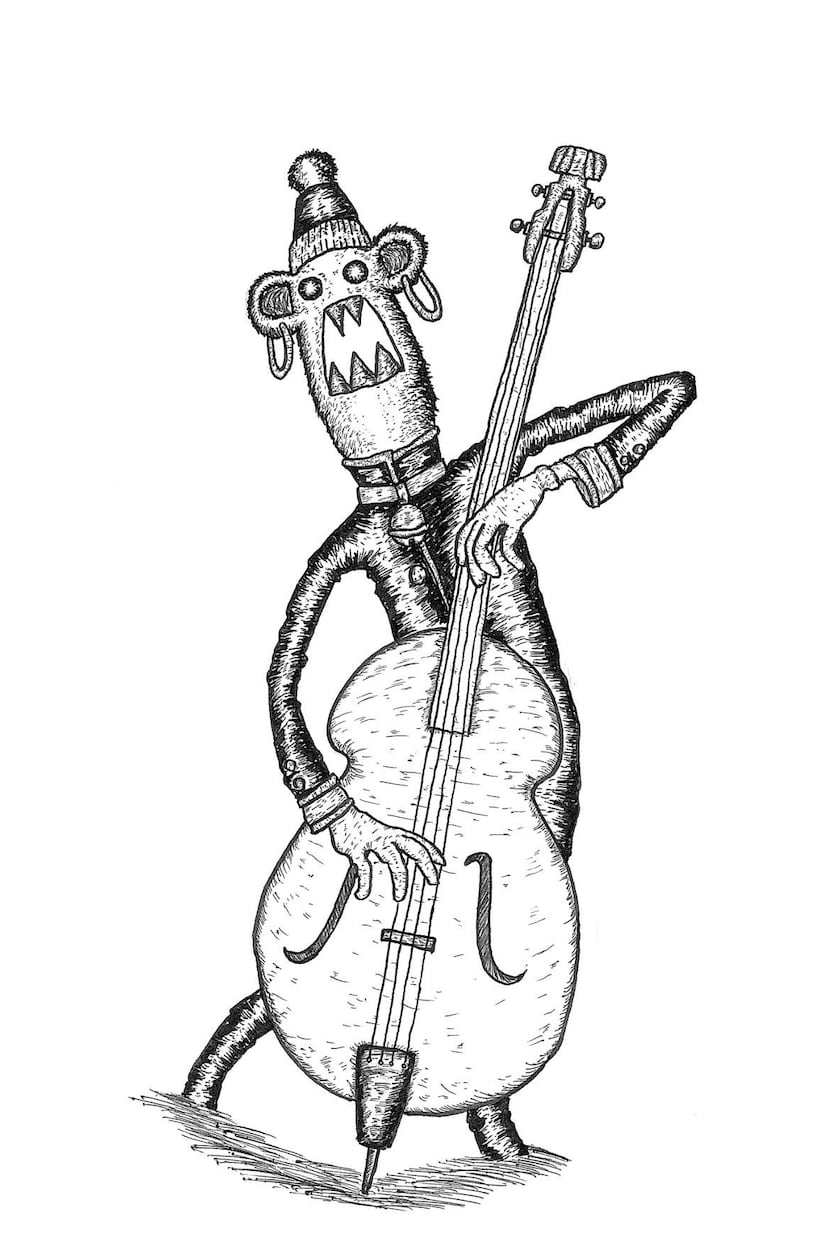 個性的なペン画・モノトーンイラスト描きます 大きな目ギザギザの歯をモチーフにキャラクター描きます！ イメージ1