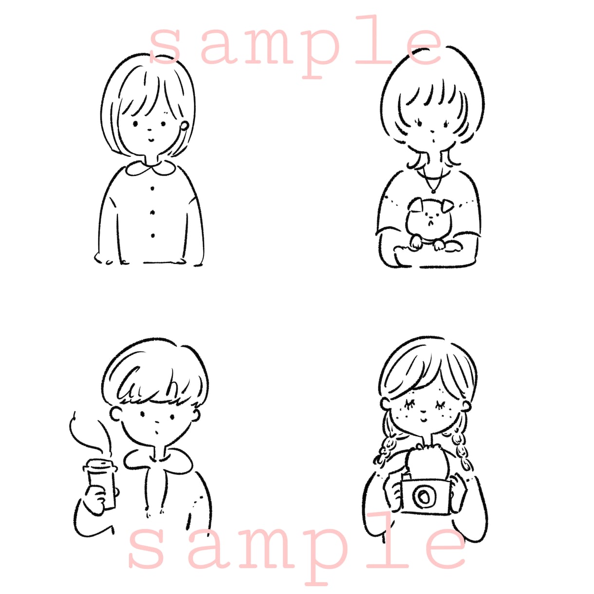 シンプル＆ほっこり♡アイコンイラストお描きします ♥SNSなどにぴったり！♥お気に入りの1枚を制作します♪ イメージ7