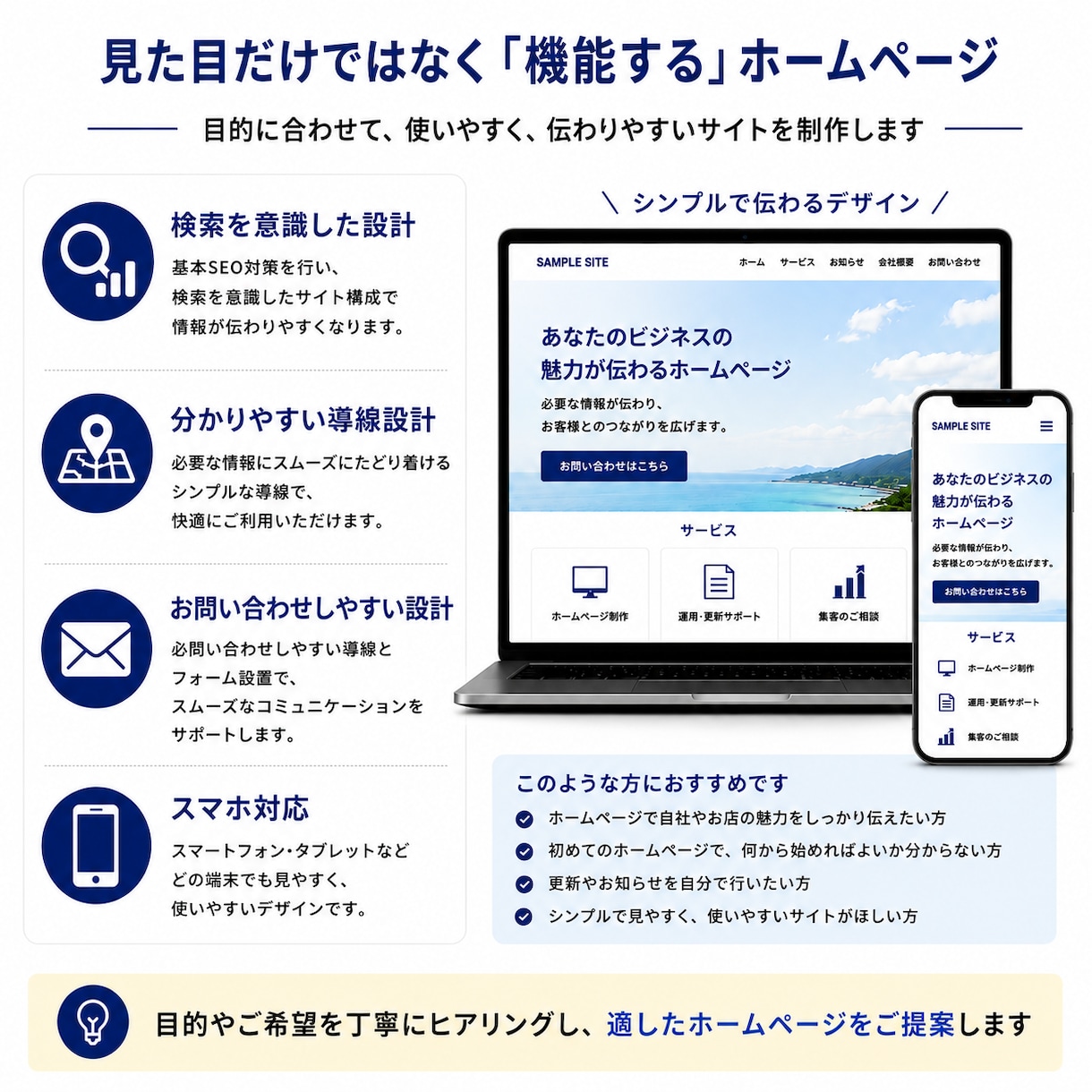 WordPressでホームページを制作します ホームページ開設から情報発信まで支援します イメージ2