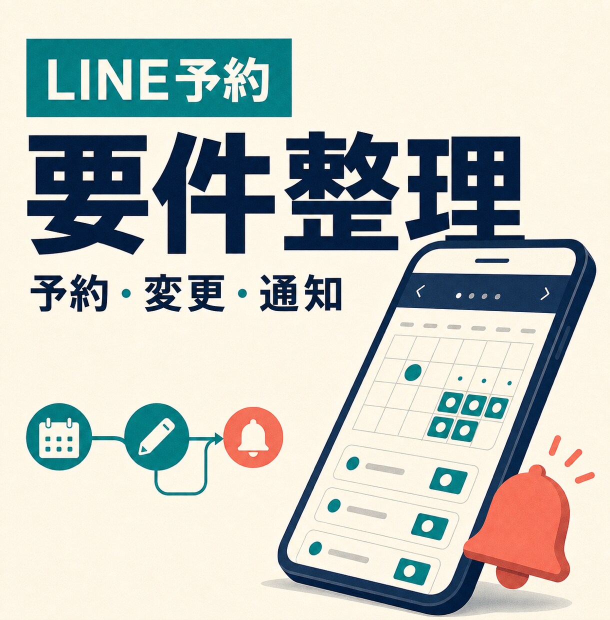 LINE予約の導線と運用フローを整理します 店舗の予約業務をMVP要件にまとめます イメージ1