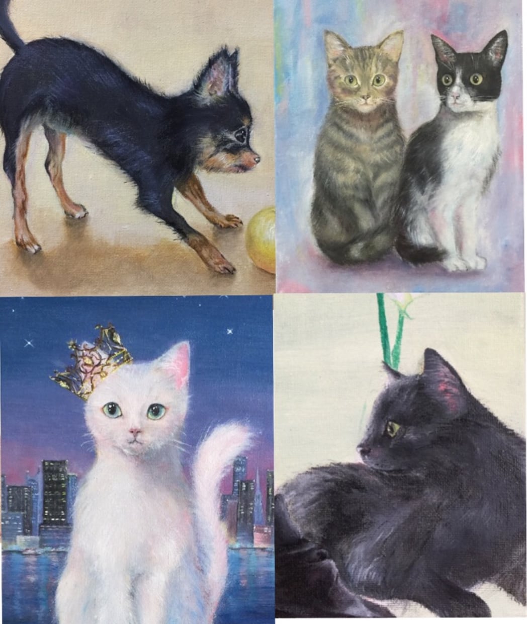 油彩にて可愛い動物の絵を描きます ワンちゃんや猫ちゃんなど、あなたの大好き♡を形にします！ イメージ3