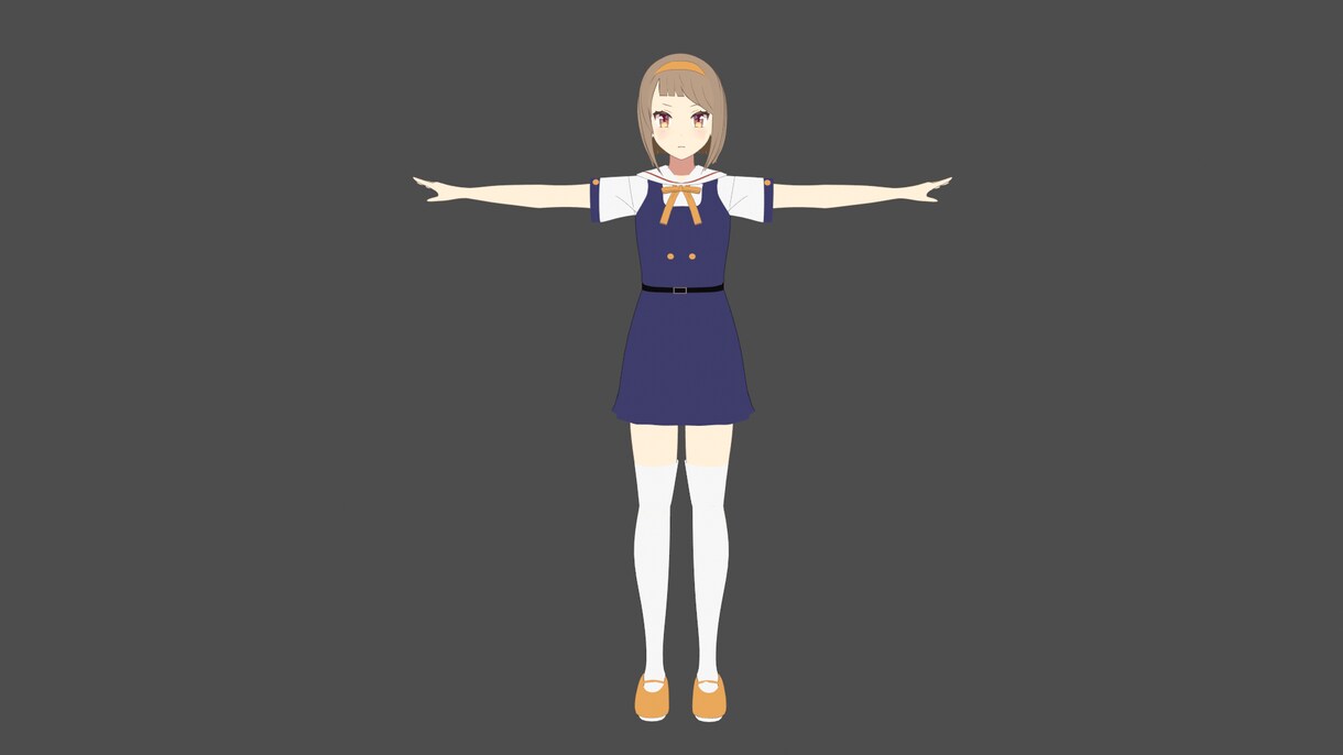 アニメ調なキャラクターをモデリングします blenderをつかって3dモデリングします イメージ9