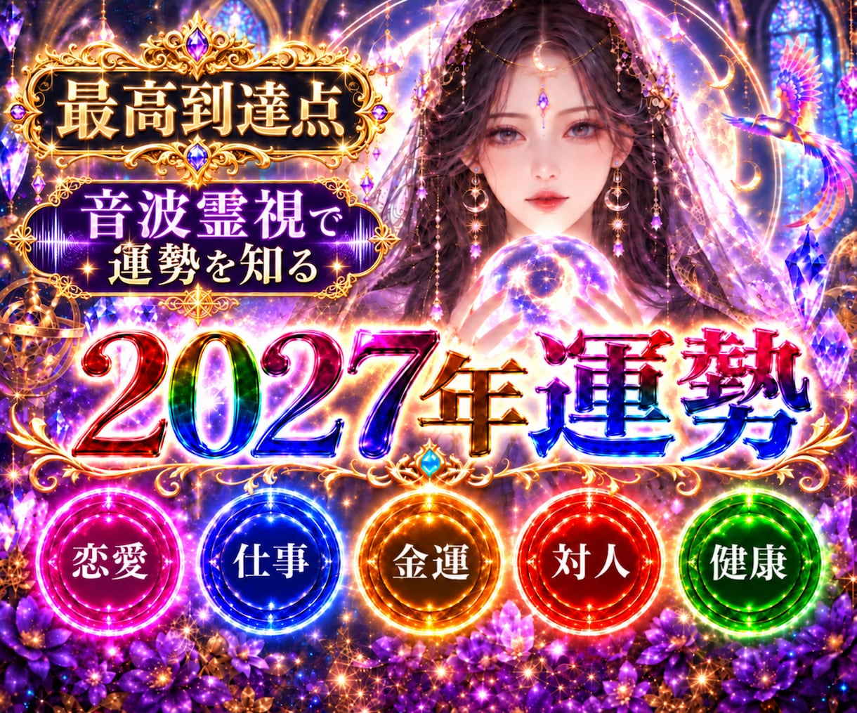 2027年限定★上半期の運勢を音波霊視で占います あなたの恋愛·仕事·金運、2027年上半期を聴き解きます イメージ1