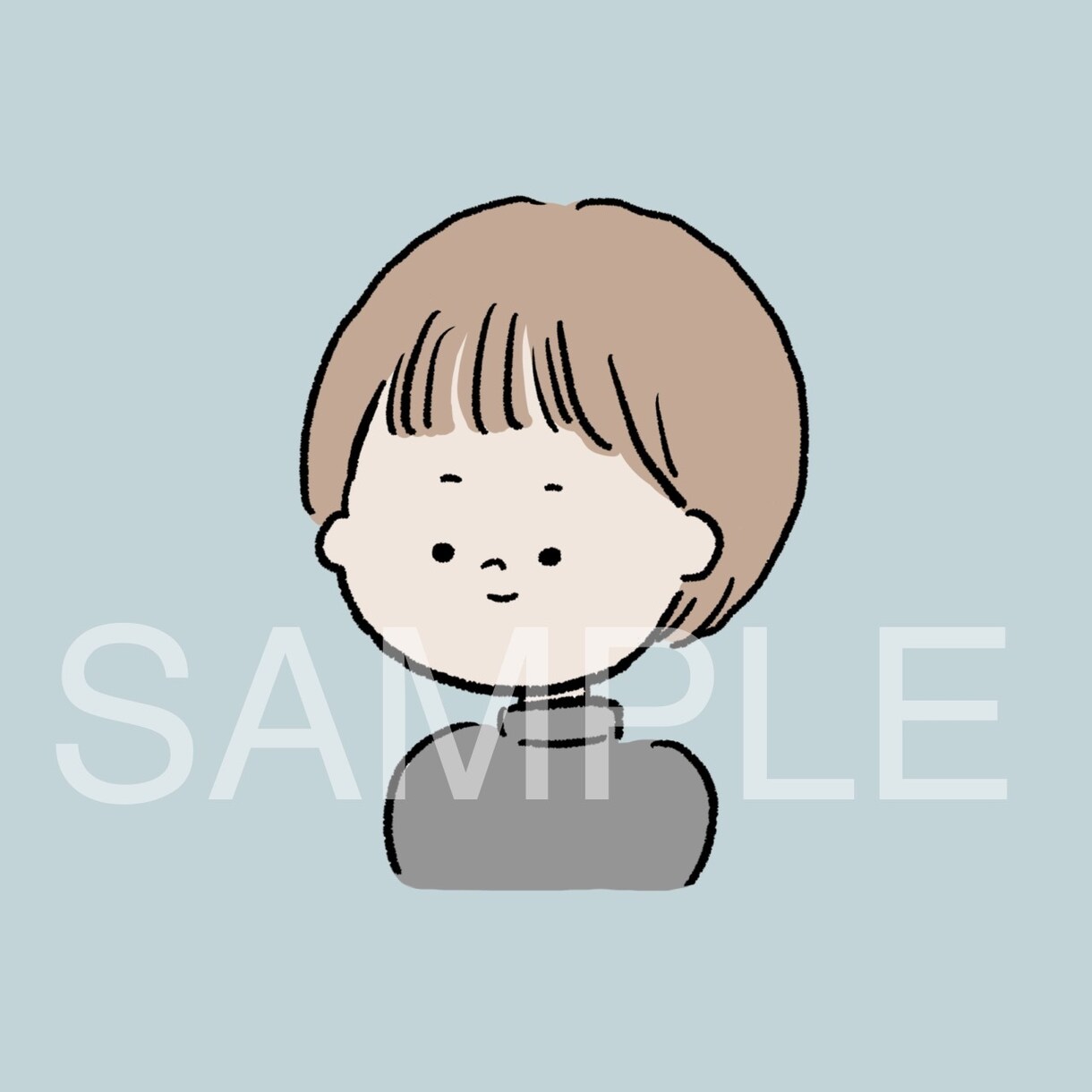 SNSで使えるゆるくて可愛い似顔絵アイコン描きます とにかくほんわか可愛く描きます。パステルカラーが得意です。 イメージ2