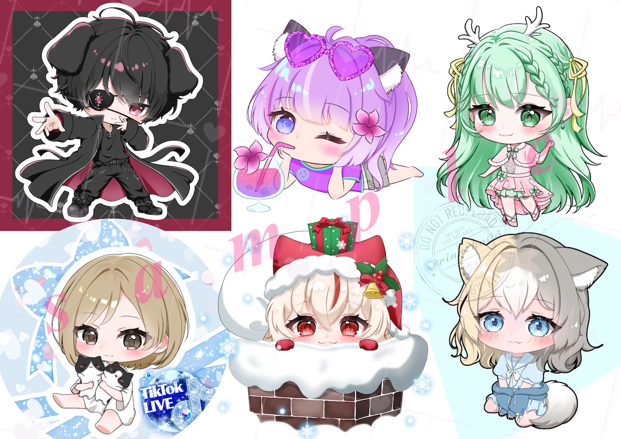 アイコン・配信・グッズ向けのミニキャラを描きます 魅力をぎゅっと詰め込んだ、目を引くかわいいミニキャラに！ イメージ4