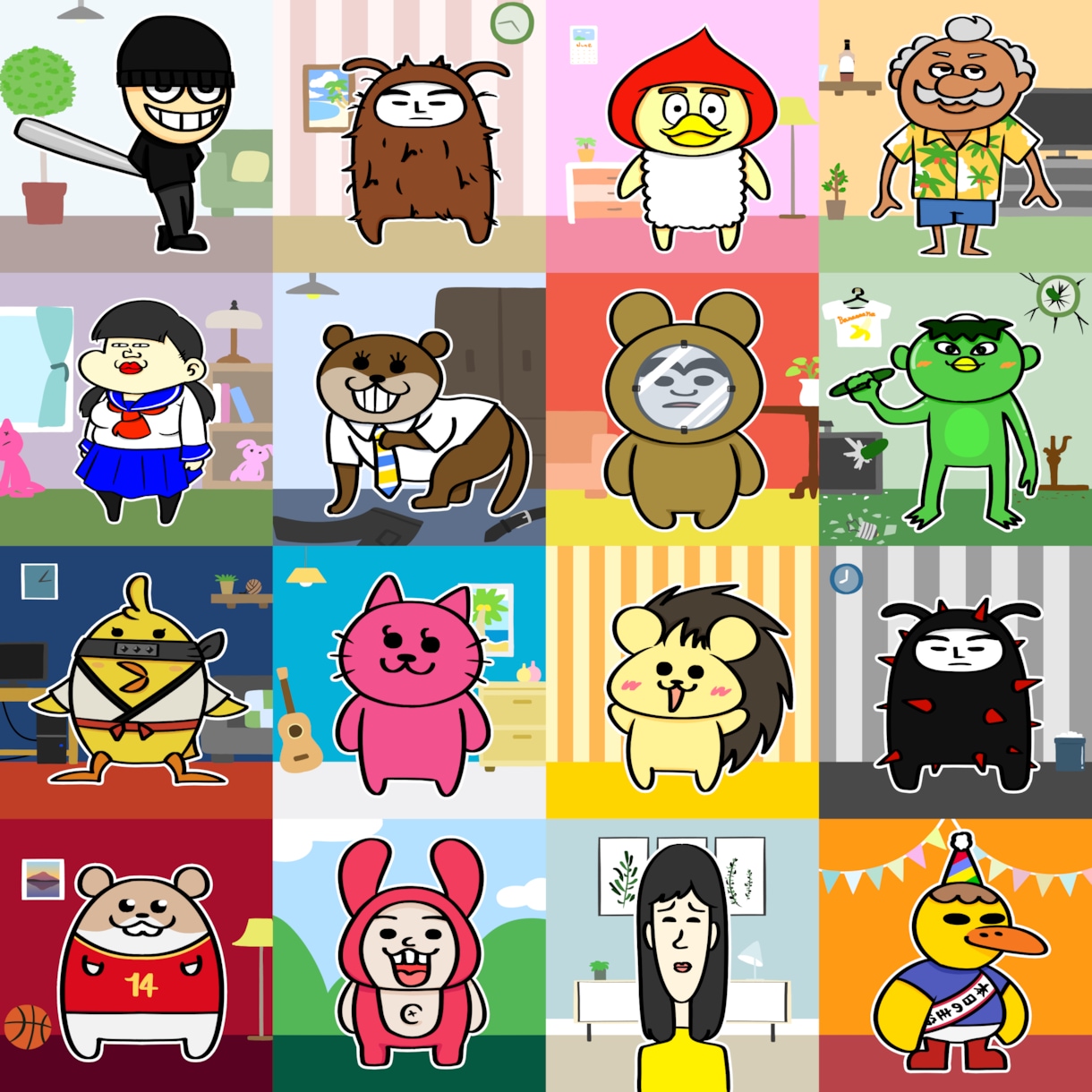 ポップなキャラクターのLINEスタンプを作ります コミカルなテイストが得意です！0からデザインも可能です イメージ9