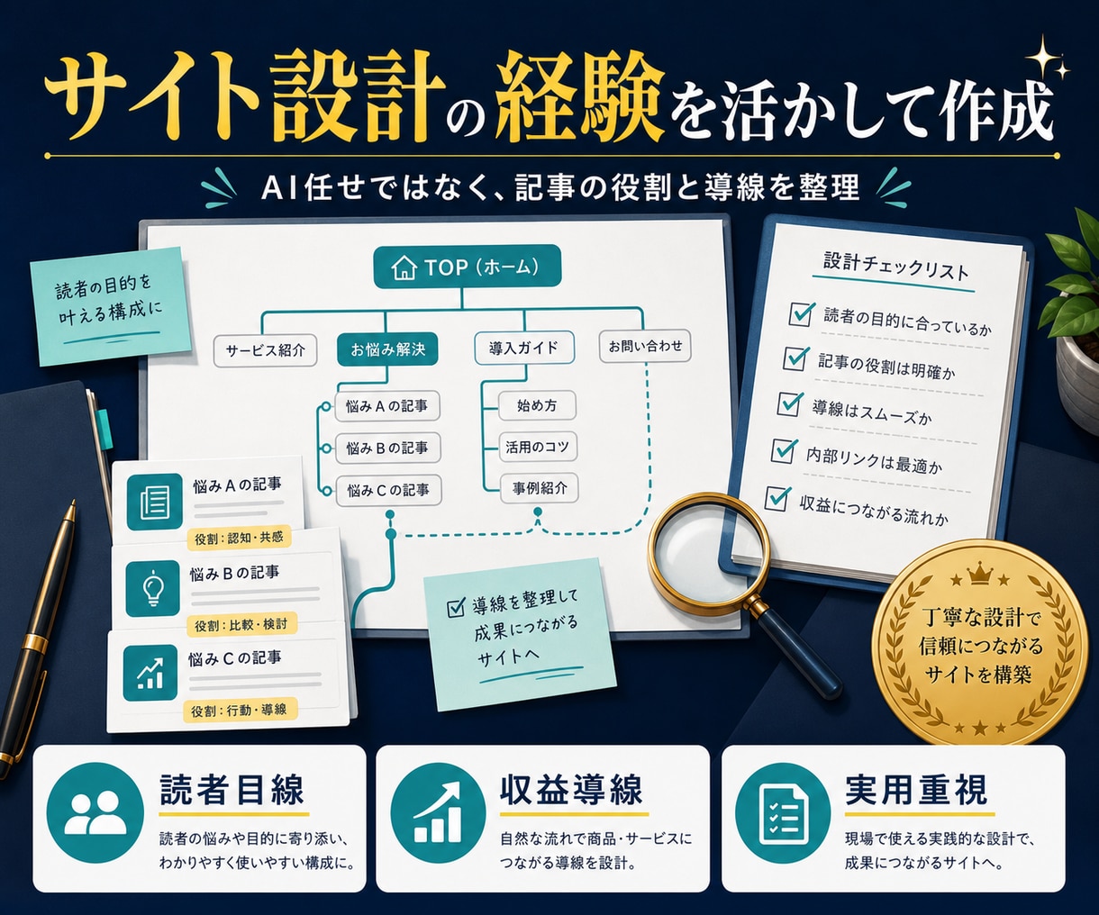 AIで書ける15記事設計【サイト設計&見直し】ます リサーチ済み設計書＋AIプロンプト15本付きでブログが加速 イメージ9