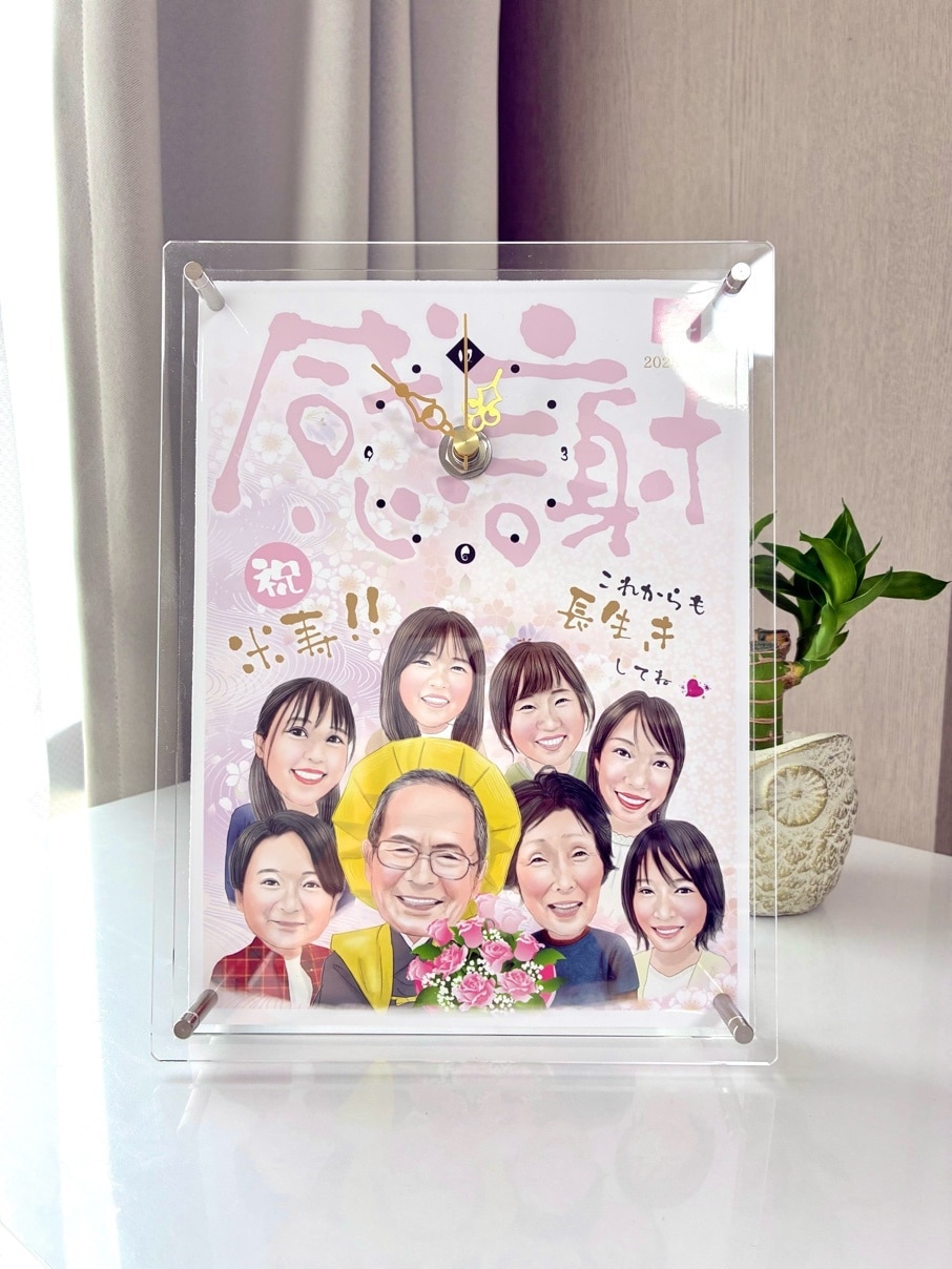 似顔絵時計「ベーシックサイズ」を制作します 同じ時代に生きる大切な方への「時間を願う」プレゼント イメージ1
