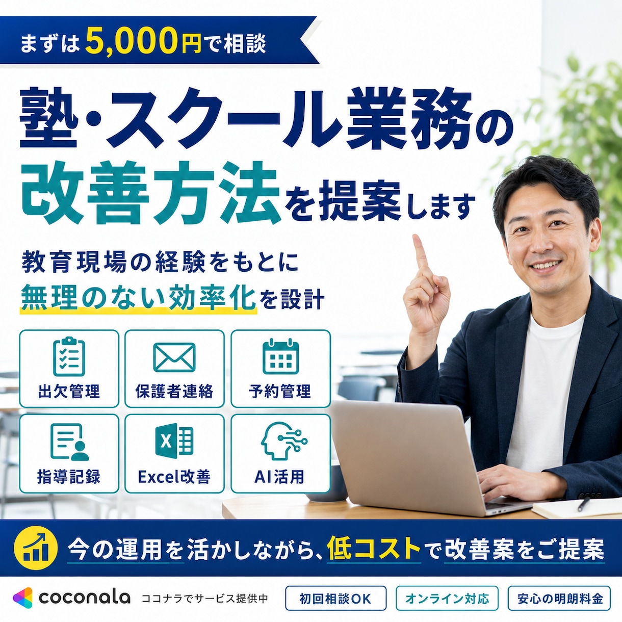 塾・スクール業務の改善方法を提案します 教育現場の経験をもとに無理のない効率化を設計 イメージ1