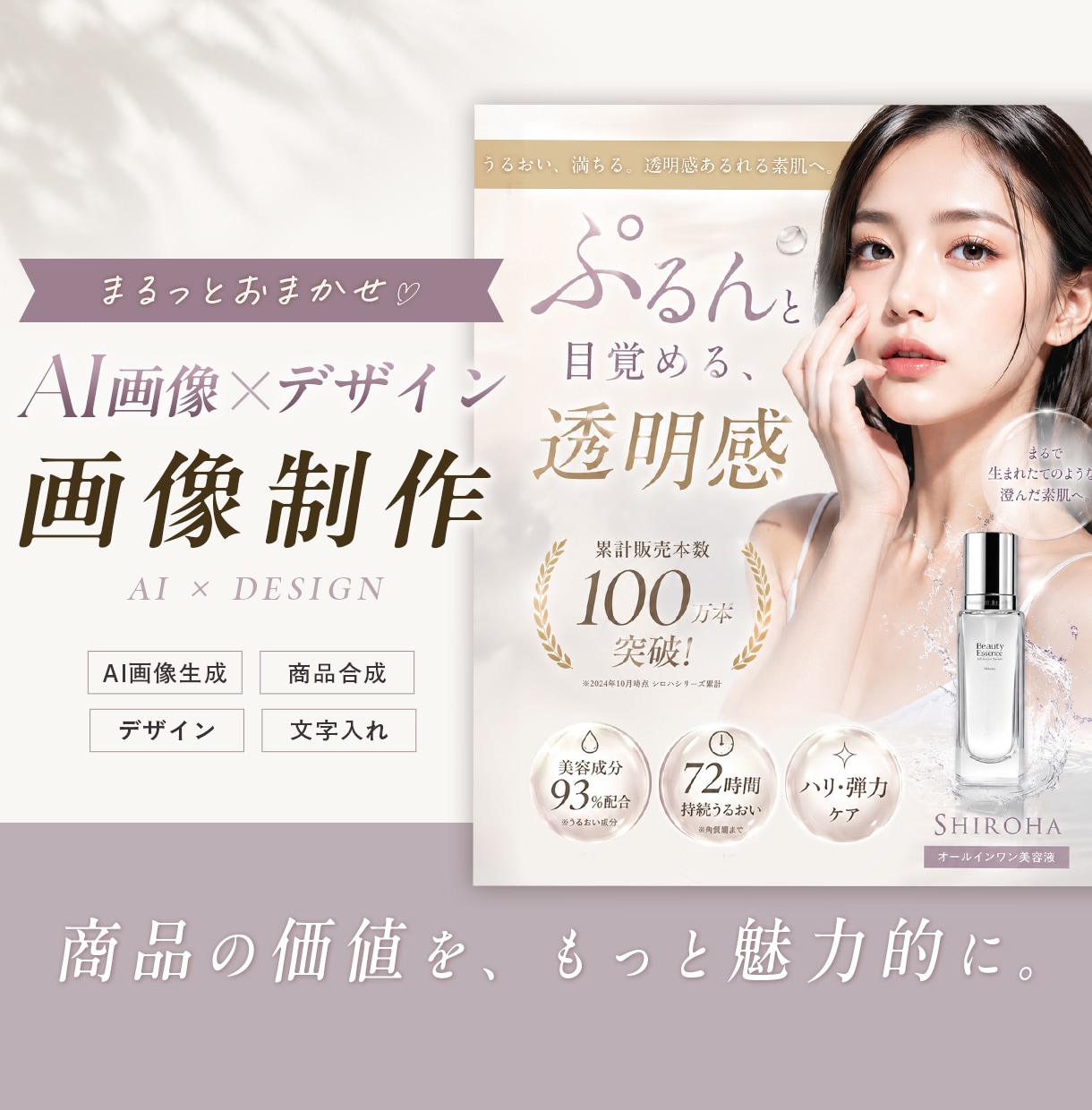 撮影不要！AI画像で魅力的な販促画像を作成します SNS・EC・LP・広告用の画像制作をお考えの方へ イメージ1