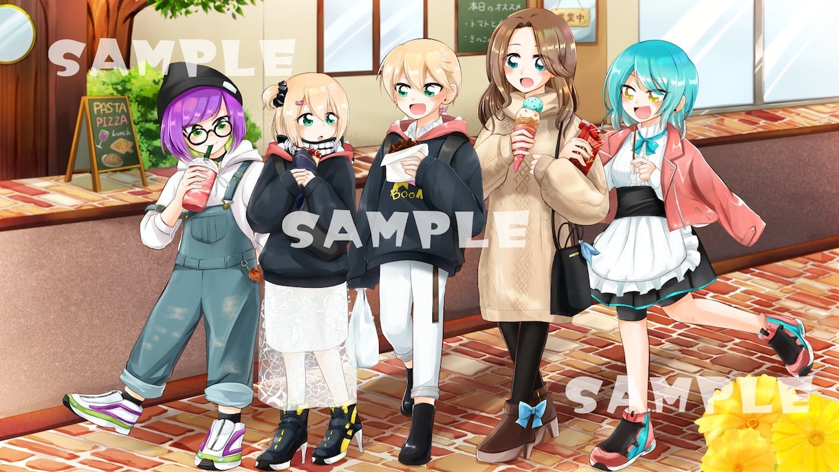 鮮やかなキラキラ可愛いイラストなんでも描きます アニメ調で可愛いイラストをを求めてる方へ イメージ3