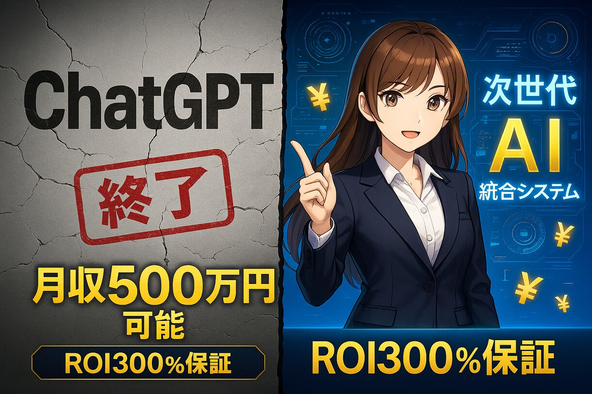 ChatGPT終了次世代AI秘書システム構築します 月収500万円達成可能な完全自動化システム イメージ1