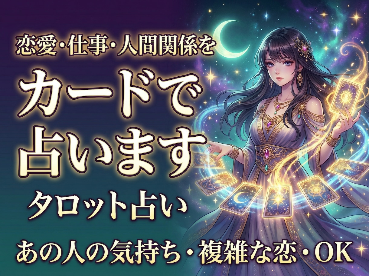 恋愛・仕事・人間関係をカードで占います カードリーディングから読み解きます イメージ1