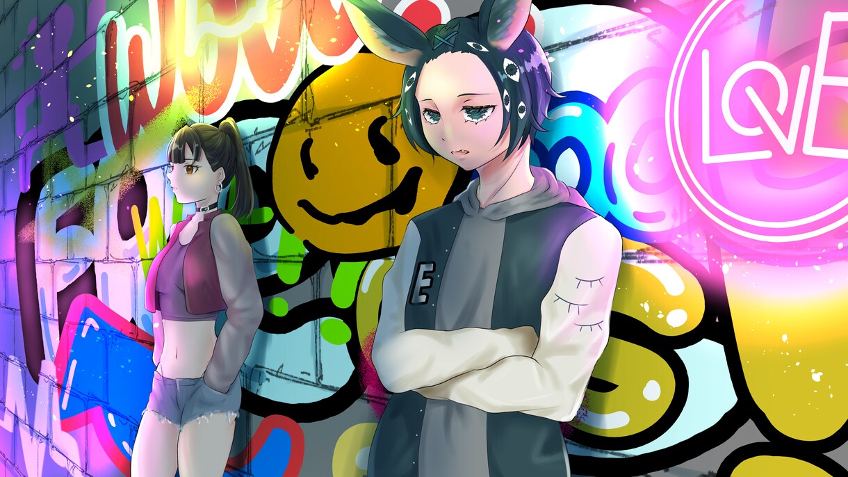 魅力的な一枚絵描かせていただきます デザイン専門学校で培った知識やスキルをいかして頑張ります！ イメージ2