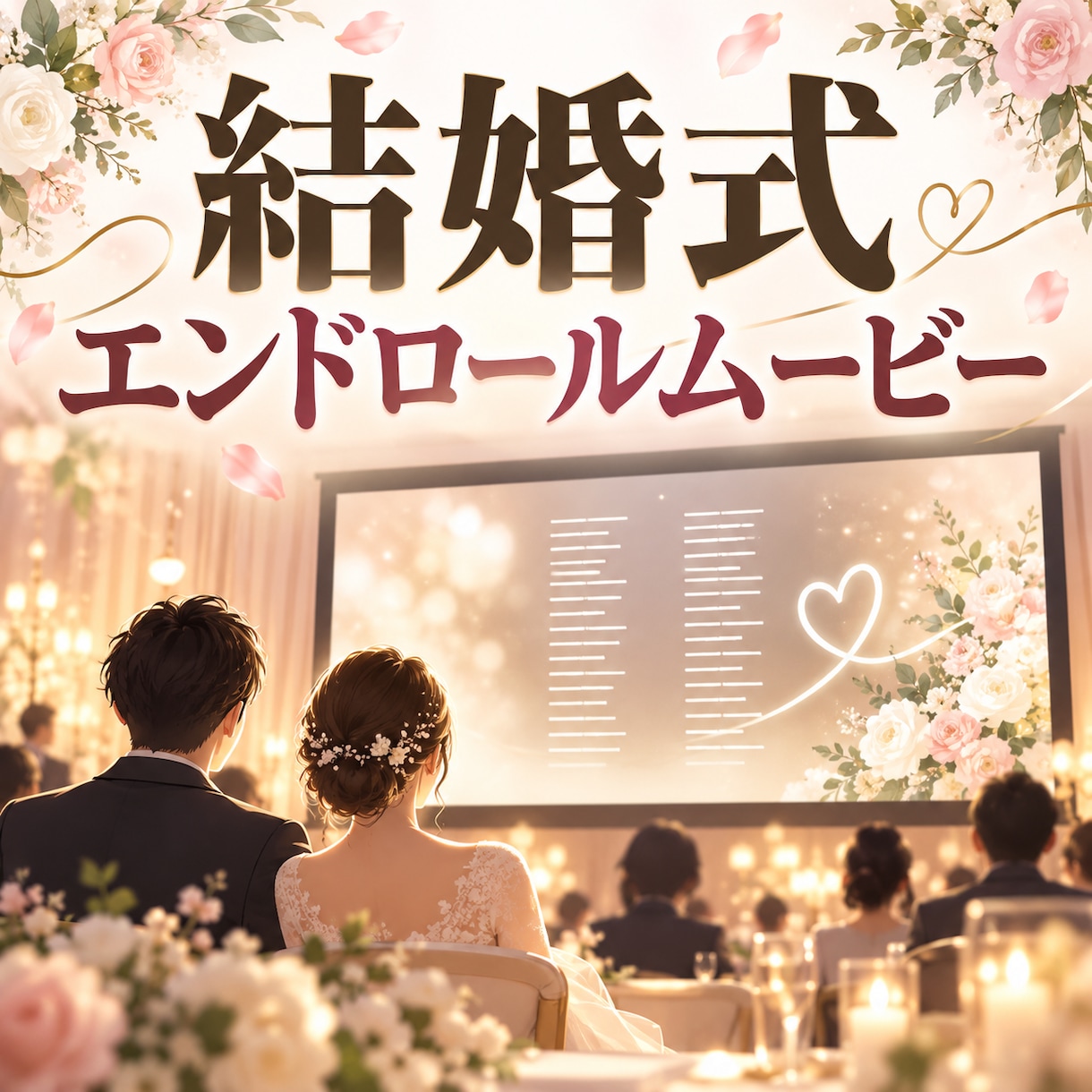 結婚式エンドロールムービーを作成します ゲストへの感謝を伝える事前制作エンドロール イメージ1