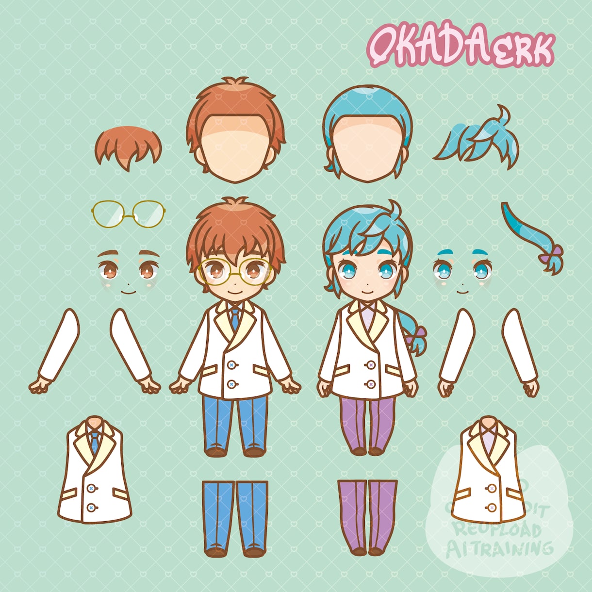 llustrator形式でミニキャラ作成します 商用可・著作権込みでお店のキャラクターやグッズ用イラストを！ イメージ2