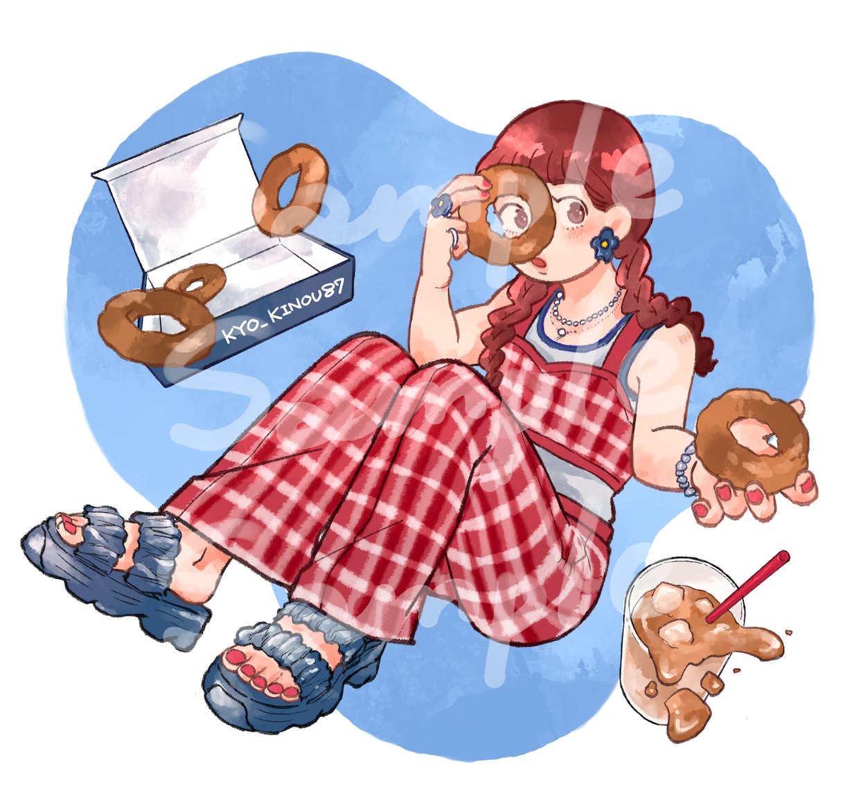レトロでポップなやわらかいタッチのイラスト描きます 絵本のような温かみのあるイラストをお届けします。 イメージ1
