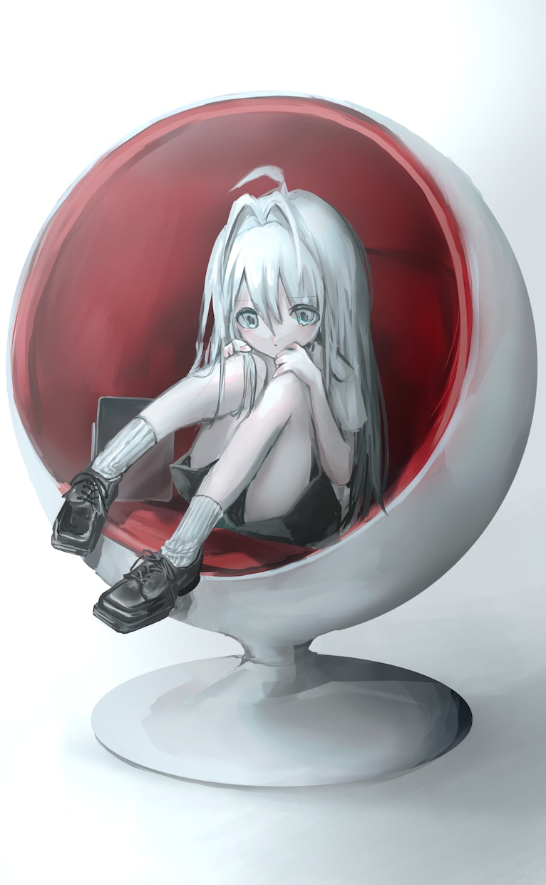 一枚絵の制作を承ります 物憂げな少女の一次創作イラストを描きます。 イメージ2